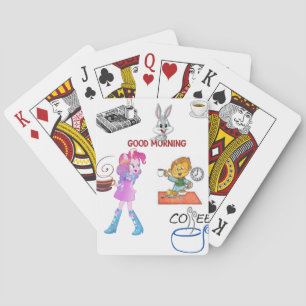 Jugando a las cartas tazas de café tazón para ella