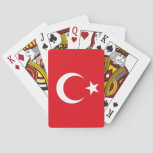 Jugando cartas con bandera de Turquía