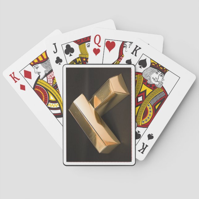 Jugando cartas con barras de oro (Reverso)