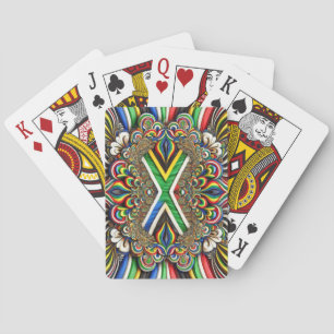 Jugando cartas con colores sudafricanos