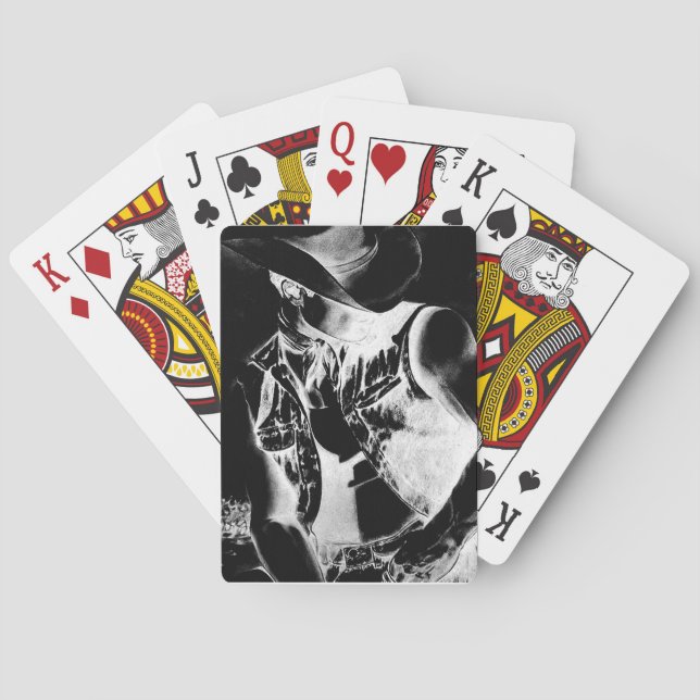 Jugando cartas con el vaquero de arte original (Reverso)