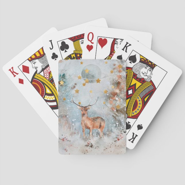 Jugando cartas con el venado de invierno (Reverso)