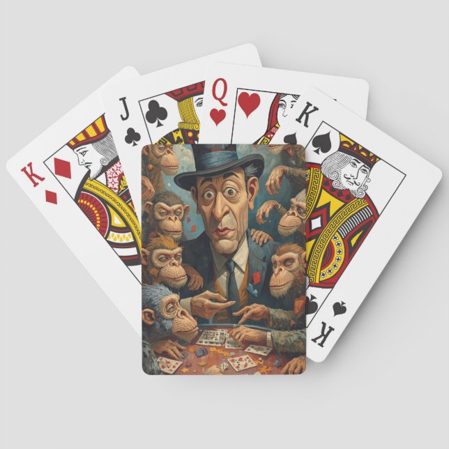 Jugando con monos jugando cartas (Reverso)