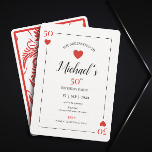 Jugando con tarjeta Poker Night Casino 50 cumpleañ