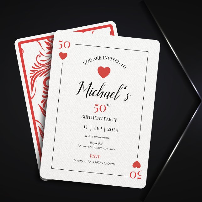 Jugando con tarjeta Poker Night Casino 50 cumpleañ (Subido por el creador)