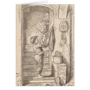 Jugando en las escaleras