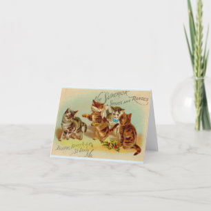 Jugando gatitos de tarjetas de comercio de Victori