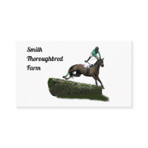 Jugando Jockey De Caballo En Tarjetas De Negocios 