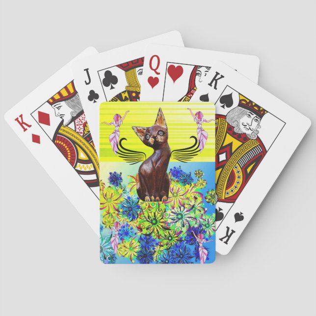 Jugando La Cubierta De La Carta Leche Gatita Banda (Reverso)