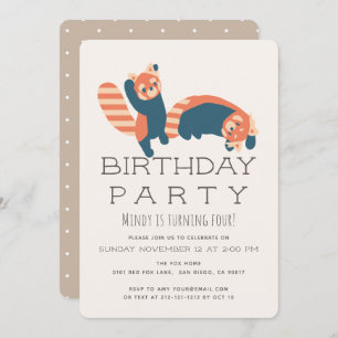Jugando la invitación de los Pandas Rojos para la