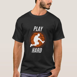 Jugar a la camiseta dura del baloncesto