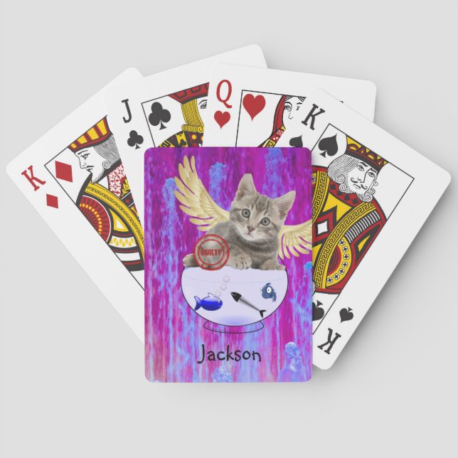Jugar a la carta Deck Kitten Fish Bones Culpables (Reverso)
