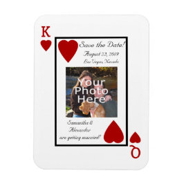 Jugar a la carta Rey/Reina Guardar el imán de fech