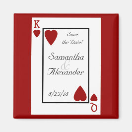 Jugar a la carta Rey/Reina Guardar el imán de fech