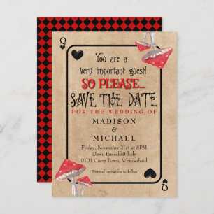 Jugar a la tarjeta hongos locos Guardar la fecha