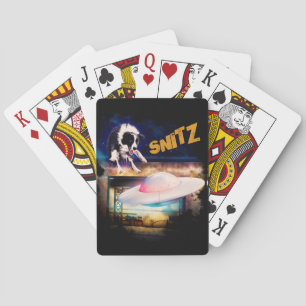 jugar a las cartas con Snitz de Bob's Saucer Repar
