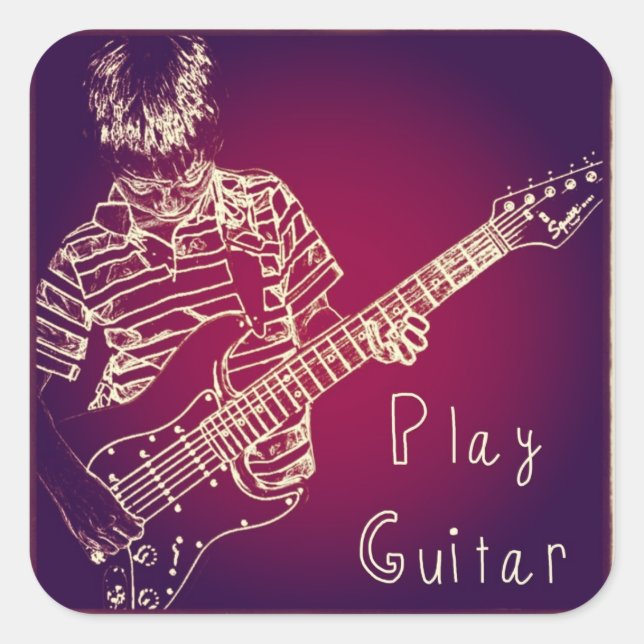 Jugar a los Pegatinas de guitarra (Anverso)