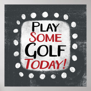 Jugar al Golf Today, arte en el muro de Poster