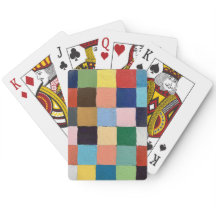 Jugar cartas en cuadrados divertidos