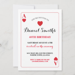 Jugar con tarjeta Cumpleaños Ace Vegas Invitar a c