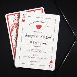 Jugar la tarjeta Las Vegas Boda de destino<br><div class="desc">Buscando una manera única e inolvidable de invitar a sus invitados a su boda de destino en Las Vegas? No busque más que nuestra Invitación a la Boda de Destino de la Tarjeta de Jugar! Esta invitación está diseñada para parecerse a una carta de juego clásica, con colores llamativos y...</div>