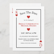 Jugar tarjetas Guardar la fecha Boda de Las Vegas