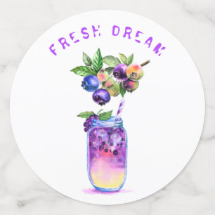 Jugo de Arándano Bebida Fría Frutas Fiesta Confeti