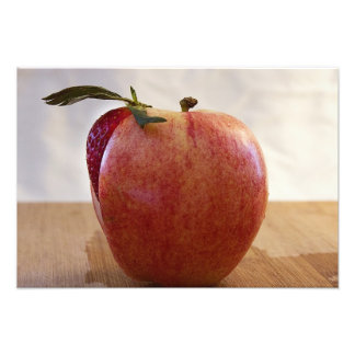 Jugo de fresa de Apple y fotografía única de fruta