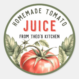 Jugo de tomate de estilo vintage etiqueta personal