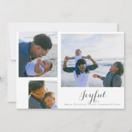 Jugosa tarjeta fotográfica de vacaciones en blanco
