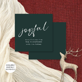 Jugoso guión Feliz Navidad Tarjeta Verde