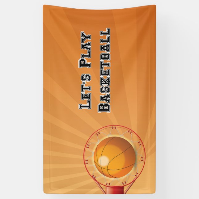 Juguemos a la pancarta del baloncesto (Vertical)