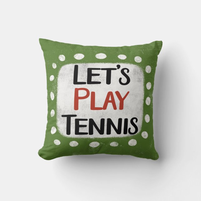 Juguemos al Cojín decorativo de tenis (Anverso)