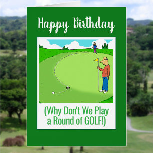 Juguemos al golf. Feliz cumpleaños Golfer