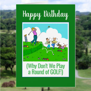 Juguemos al golf. Feliz cumpleaños Golfer
