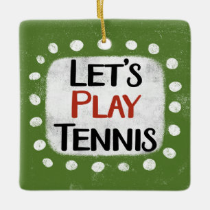 Juguemos al ornamento de tenis