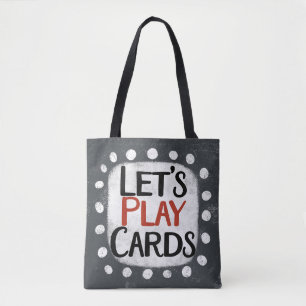 Juguemos la bolsa de tote de las cartas