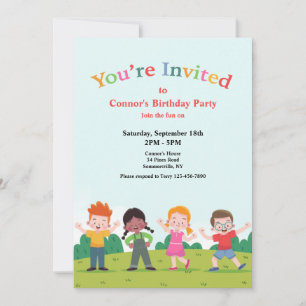 Juguemos la invitación de la fiesta de cumpleaños