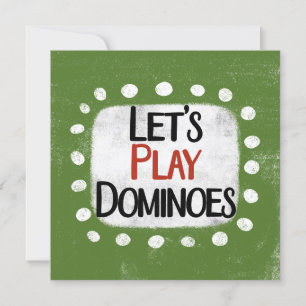 Juguemos la tarjeta de saludo de Dominoes