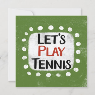 Juguemos la tarjeta de saludo de tenis