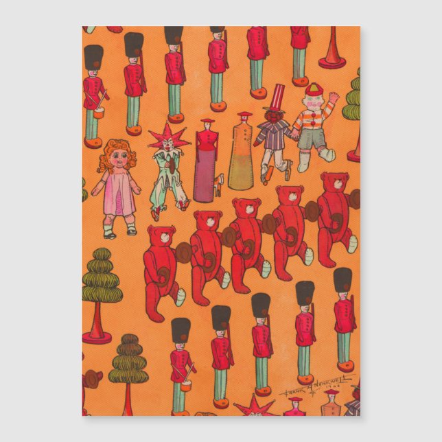 Juguete Navideño Vintage Niños Juegan (Anverso)