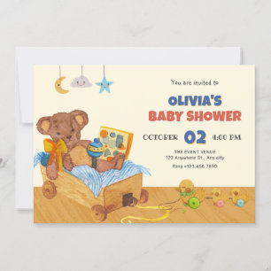Juguetes de madera ducha de bebé Invitación