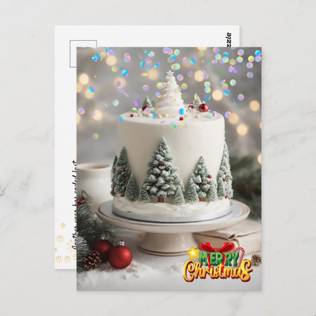 Juguetes de Navidad. Tarjeta postal de Navidad (Anverso / Reverso)