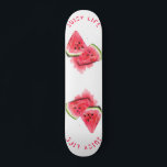Juicy Life Watermelon Skateboard Gift - Tu texto<br><div class="desc">Dulce Rojo Jugoso Pieces de sandía Sabrosas - Dibujar fruta fresca de verano - Elegir / Añadir su texto único / fuente / color - Hacer su regalo especial - Redimensionar y mover o eliminar y agregar elementos / imagen con herramienta de personalización ! - Dibujo y diseño por MIGNED....</div>