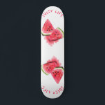 Juicy Life Watermelon Skateboard Gift - Tu texto<br><div class="desc">Dulce Rojo Jugoso Pieces de sandía Sabrosas - Dibujar fruta fresca de verano - Elegir / Añadir su texto único / fuente / color - Hacer su regalo especial - Redimensionar y mover o eliminar y agregar elementos / imagen con herramienta de personalización ! - Dibujo y diseño por MIGNED....</div>