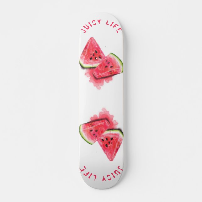 Juicy Life Watermelon Skateboard Gift - Tu texto (Anverso )