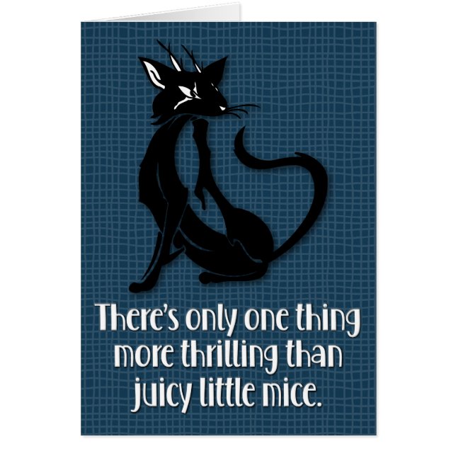 “Juicy Little Mice” Cat-Lover Birthday Card (Frente)