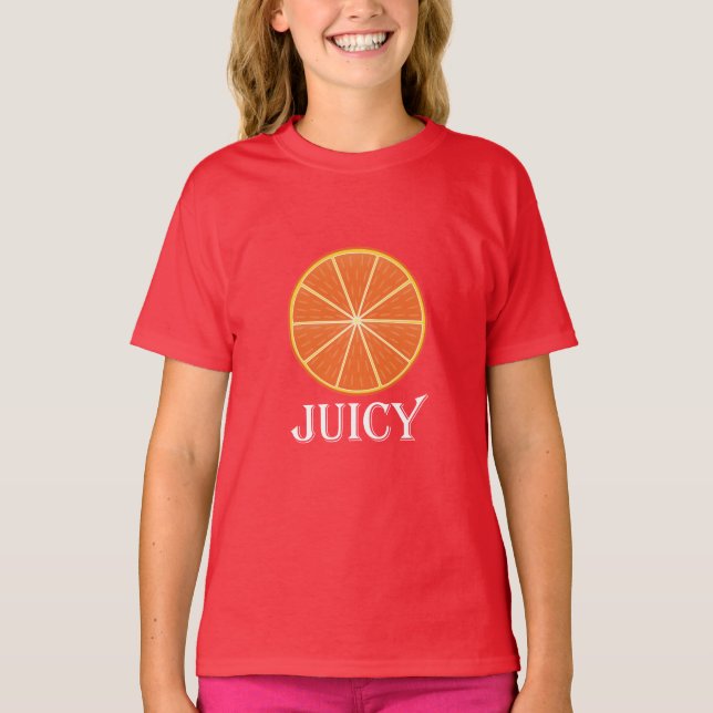 Juicy Naranja - Camiseta básica de Chicas (Anverso)