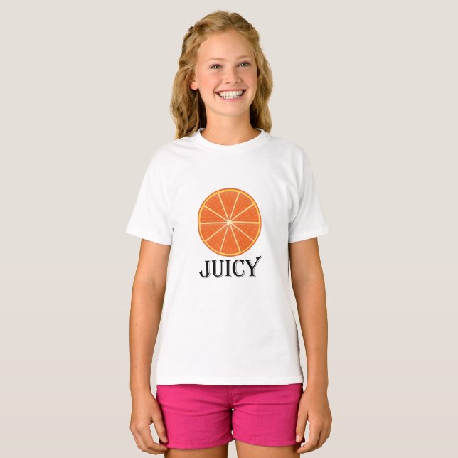 Juicy Naranja - Camiseta básica de Chicas (Anverso completo)