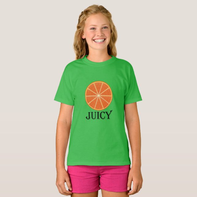 Juicy Naranja - Camiseta básica de Chicas (Anverso completo)
